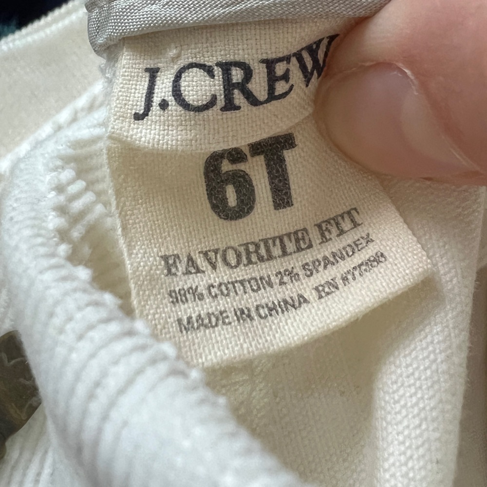 J Crew White Favorite Fit Corduroy - Picture 3 of 6